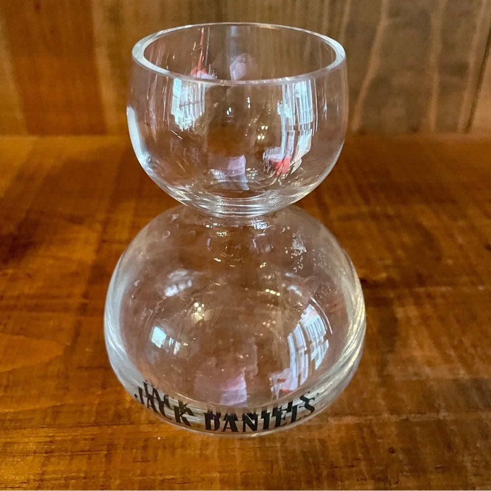 Jack Daniel's - Jigger Double Bubble Shot Glass Chaser - Whiskey on Water 6oz